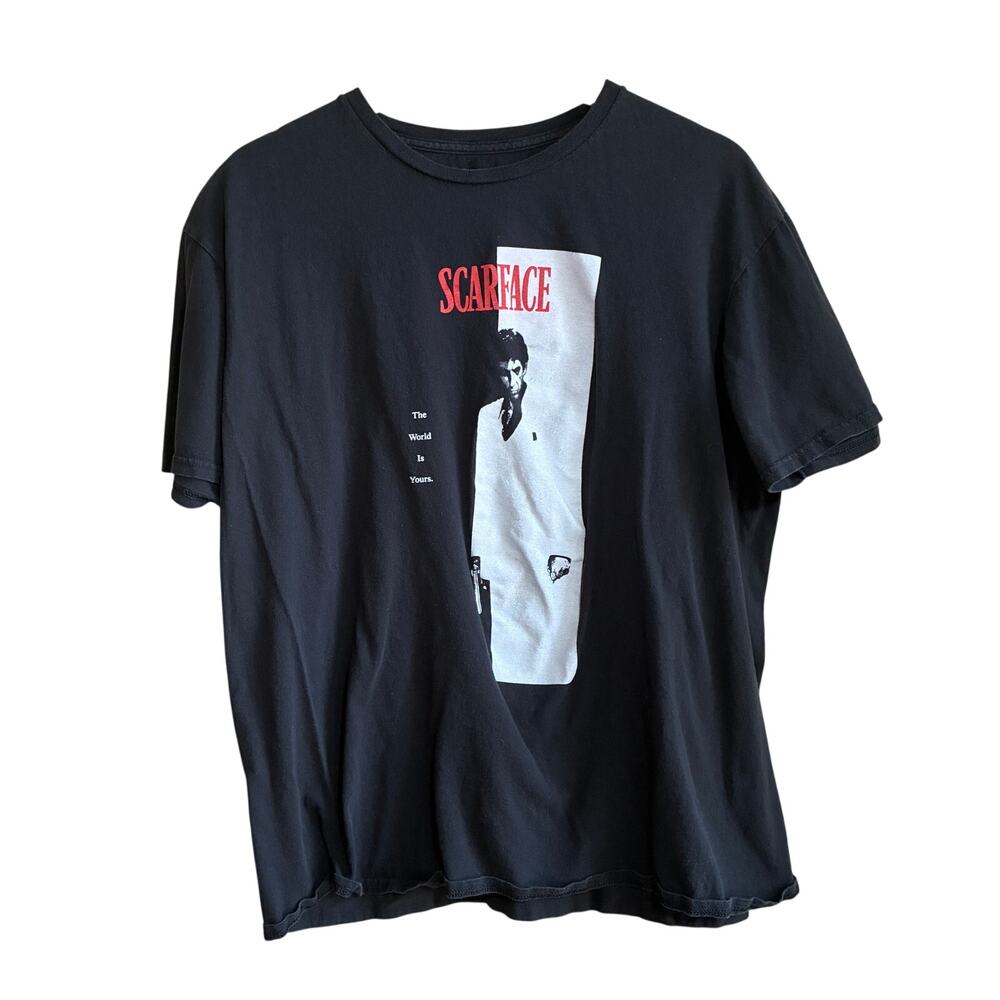Scarface short sleeved black t-shirt graphic 100%‎ cotton men's size large
